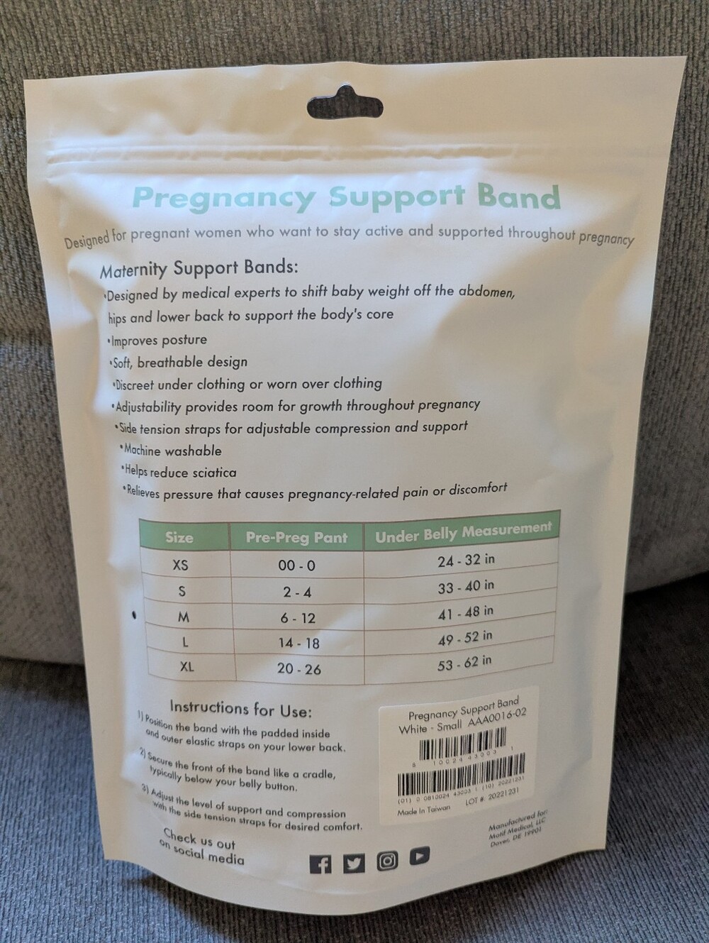 Motif Medical Maternity Belly Support Band - Picture 10 of 10